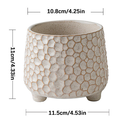 Pinecone Ceramic Storage Jar with Tripod Base 2