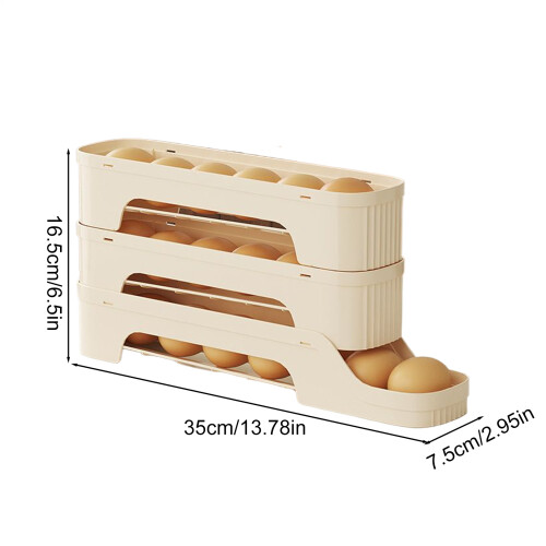 Rolling Egg Dispenser for Fridge – PP, 2/3/4-Layer 1