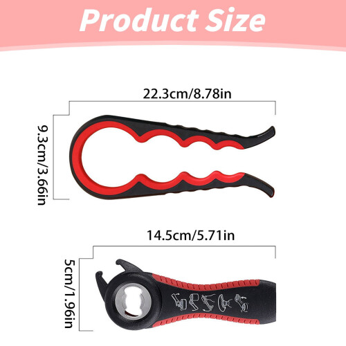 Glasöffner für schwache Hände, Gummigriff, 15 cm 2