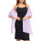 Damesavondsjaal van chiffon, paars, one size 4