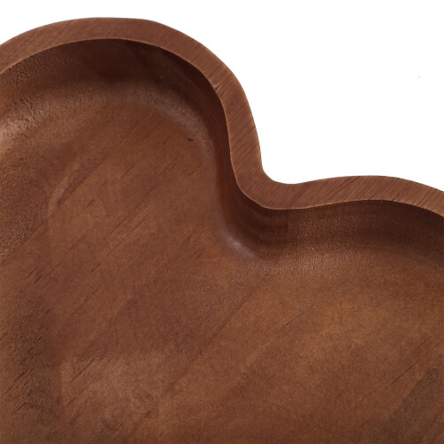 Heart-Shaped Solid Wood Serving Platter, 16.8 x 15 cm 2