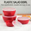 Classic Plastic Prep Bowls with Lids – Stackable, Airtight, Multi-Use Salad & Mixing Bowls Set 4