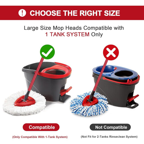 4-pak mikrofibermoppehoveder til O-Cedar EasyWring Spin Mop 1