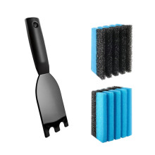 Sponge And Scrapers For Grooved Grill Plates Professional-Set 1