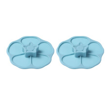 Elegant Nordic Silicone Drink Cover For Coffee Cups Sun-Blue
