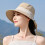 Breathable Sun Hat Adjustalbe Drawstring Large Brims-Pink M 5