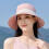 Breathable Sun Hat Adjustalbe Drawstring Large Brims-Pink M 6