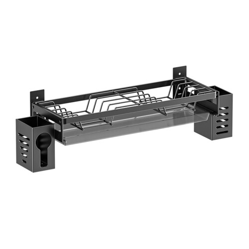 Stainless Steel Wall-Mounted Bowl Rack 3-Tier 1