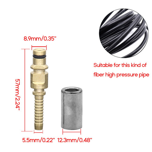 High-Pressure Hose Mount Connector – Stainless Steel, 1
