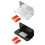 Concealed Mounting Cabinet Door Magnetic Stoppers-Silver 2pcs 4