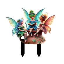 Acrylic Fairy & Hummingbird Garden Stake
