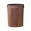 Round Wooden-Look Plastic Trash Can 8L 1