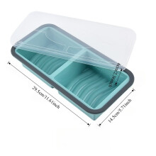 Silicone Soup Cube Freezer Tray with Lid