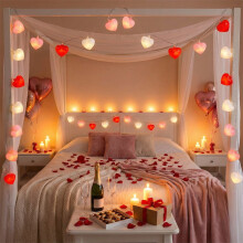 Heart-Shaped LED String Lights 3m Multicolour