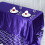 Purple Satin Rectangular Tablecloth 90 x 132 in 1