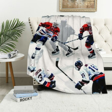 Ice Hockey Sherpa Blanket Flannel 150x200cm