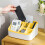 Yellow 6-Slot Plastic Storage Box 1