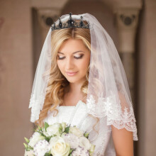 Corona per capelli da sposa in lega nera