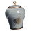 Ceramic Ginger Jar with Lid – Grey Decorative Storage Vase 3
