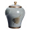Ceramic Ginger Jar with Lid – Grey Decorative Storage Vase 4
