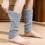 Strickfleece-Beinwärmer Unisex Einheitsgröße Grau 4