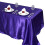 Purple Satin Rectangular Tablecloth 90 x 132 in 3