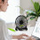 Ventilateur de bureau 3 vitesses rechargeable USB 16,8 x 14 cm 5