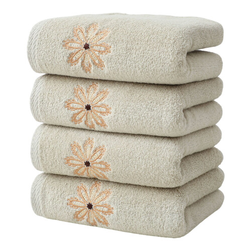 Snowflake Cotton Bath Towels 13 x 30 in 4-Pack 1
