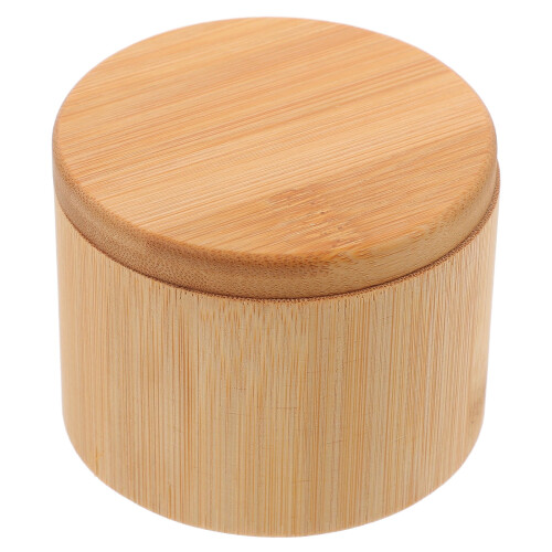 Ceramic Spice Jar with Bamboo Lid, Khaki, 3.5 in 2