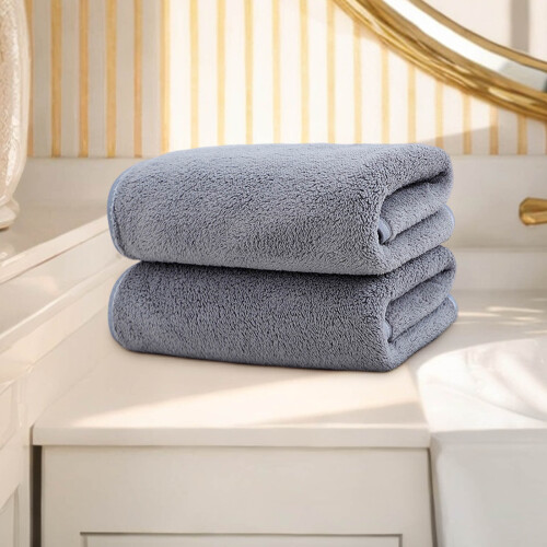 Samt-Badetuchset, 2er-Pack, 75 x 35 cm 1