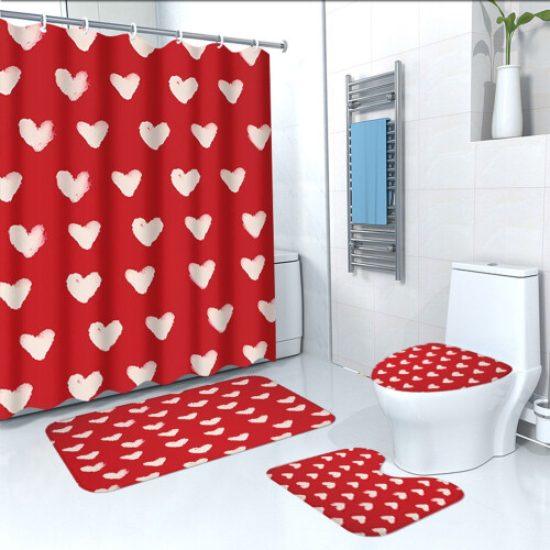 YingYouFu Valentine's Day 4-Piece Bathroom Set