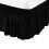Polyester Bed Skirt Queen 15 Inch Drop Black 1