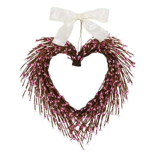18" Artificial Pink Valentine's Wreath