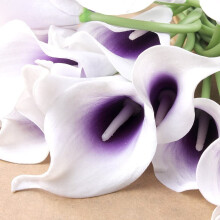 10pcs Yellow Calla Lily Artificial Flowers, 34cm with