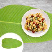 Tropical Leaf Place Mat Green 38x19cm Premium Tape