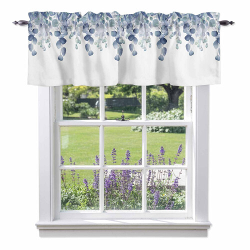 Vesiväri Botanical Leaf Valance 54x18 tuumaa Vavantasku