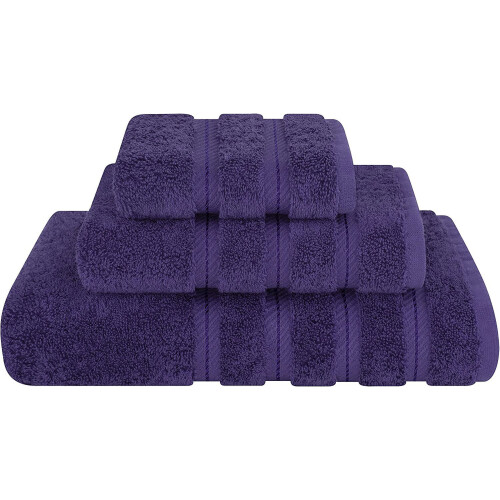 Ensemble de 3 serviettes en coton turc 600 g/m²