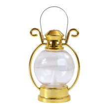Lanterne LED dorée à lumière vacillante, 12,6 cm