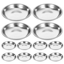 Stainless Steel Sauce Dishes 12 Pack 3.14 x 3.14 x 0.59 in