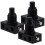 OUNONA Black Push Button Switch - 3 Pack, Self-Resetting, 1