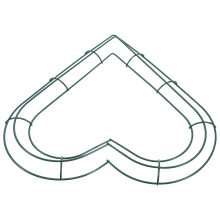 Heart-Shaped Iron Wreath Frame 30 cm