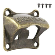 Wall Mounted Bottle Opener – Rust-Proof Metal, Indoor &