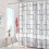 Geometric Shower Curtain White with Hooks 1