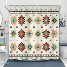 Southwestern Shower Curtain Polyester 48 x 70 in with Hooks