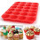 Forma de silicone para muffins com 24 cavidades, própria para alimentos e resistente ao calor. 1