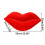 Μαξιλάρι βελούδου 3D Red Lips 50x28cm 4