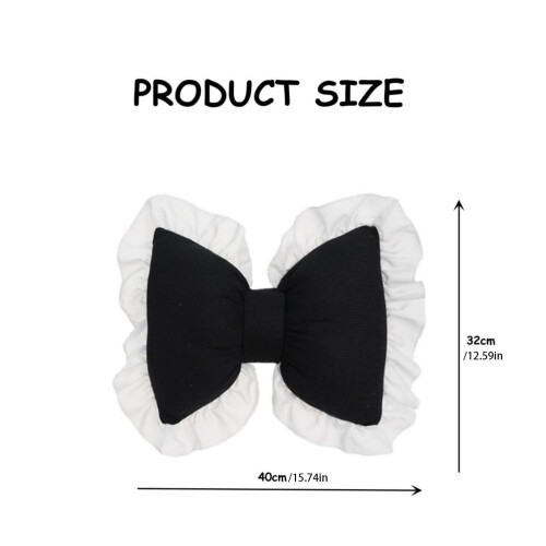 Bow-Shaped Lumbar Pillow Cotton Decorative Cushion1pcs 2
