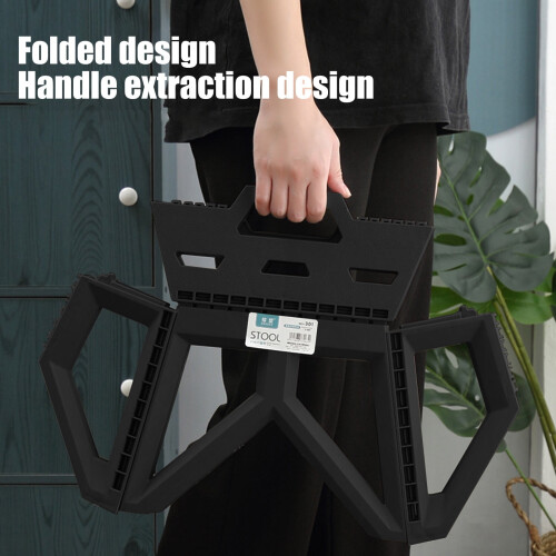 Tabouret pliable en plastique avec poignée (1 pièce) 2