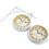 Double-Sided Garden Wall Clock White 2