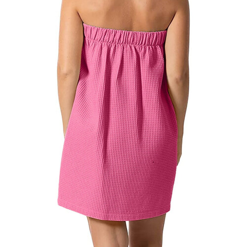 Women's Waffle Spa Wrap Towel with Adjustable Elastic Top 1